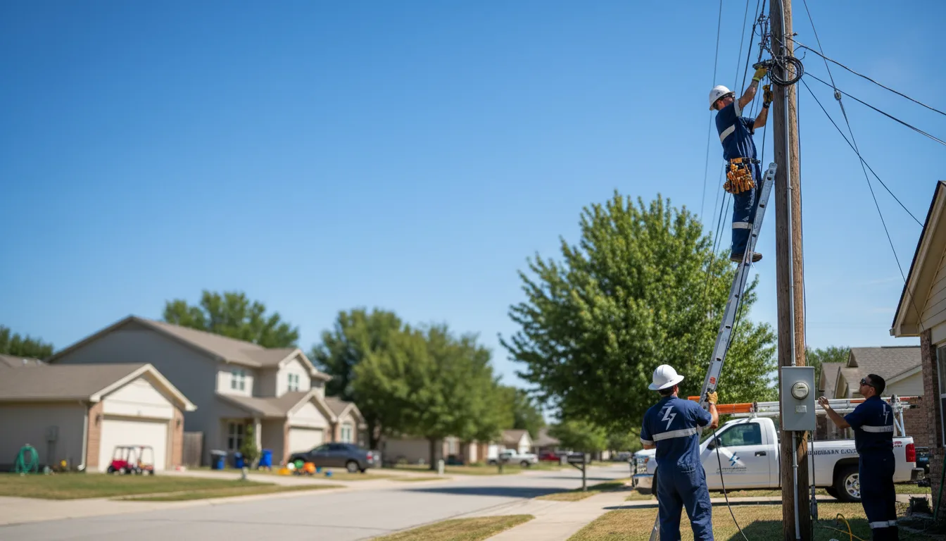 Residential electrician providing installation services in Pickering, MO